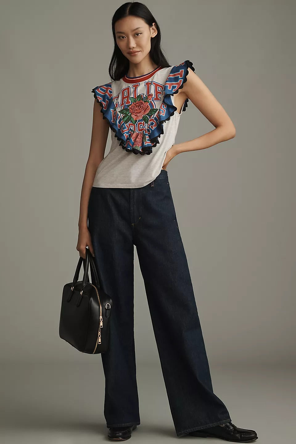 Maeve Anthropologie Reworked Sporty Tee Blouse Top