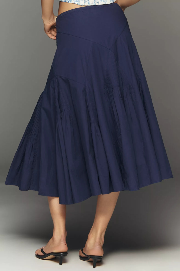 Anthropologie By Maeve Pintuck Midi Skirt