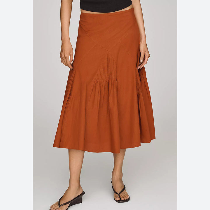 Anthropologie By Maeve Pintuck Midi Skirt
