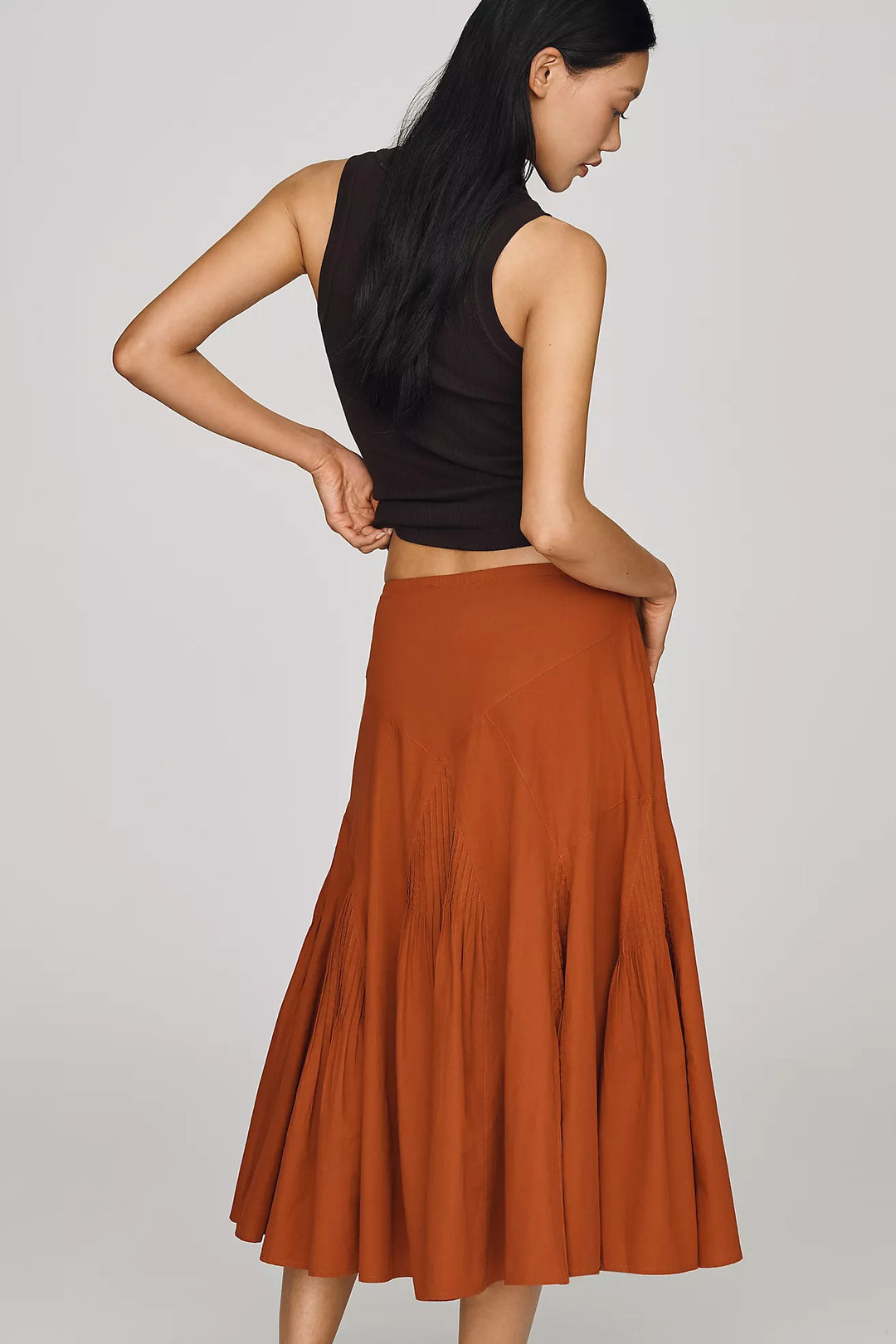 Anthropologie By Maeve Pintuck Midi Skirt