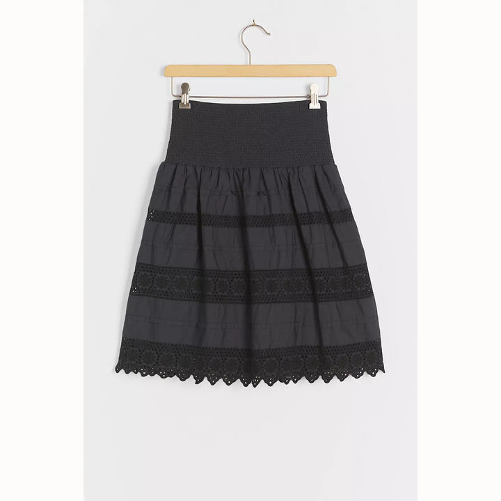 By Anthropologie Anisa Eyelet Mini Skirt