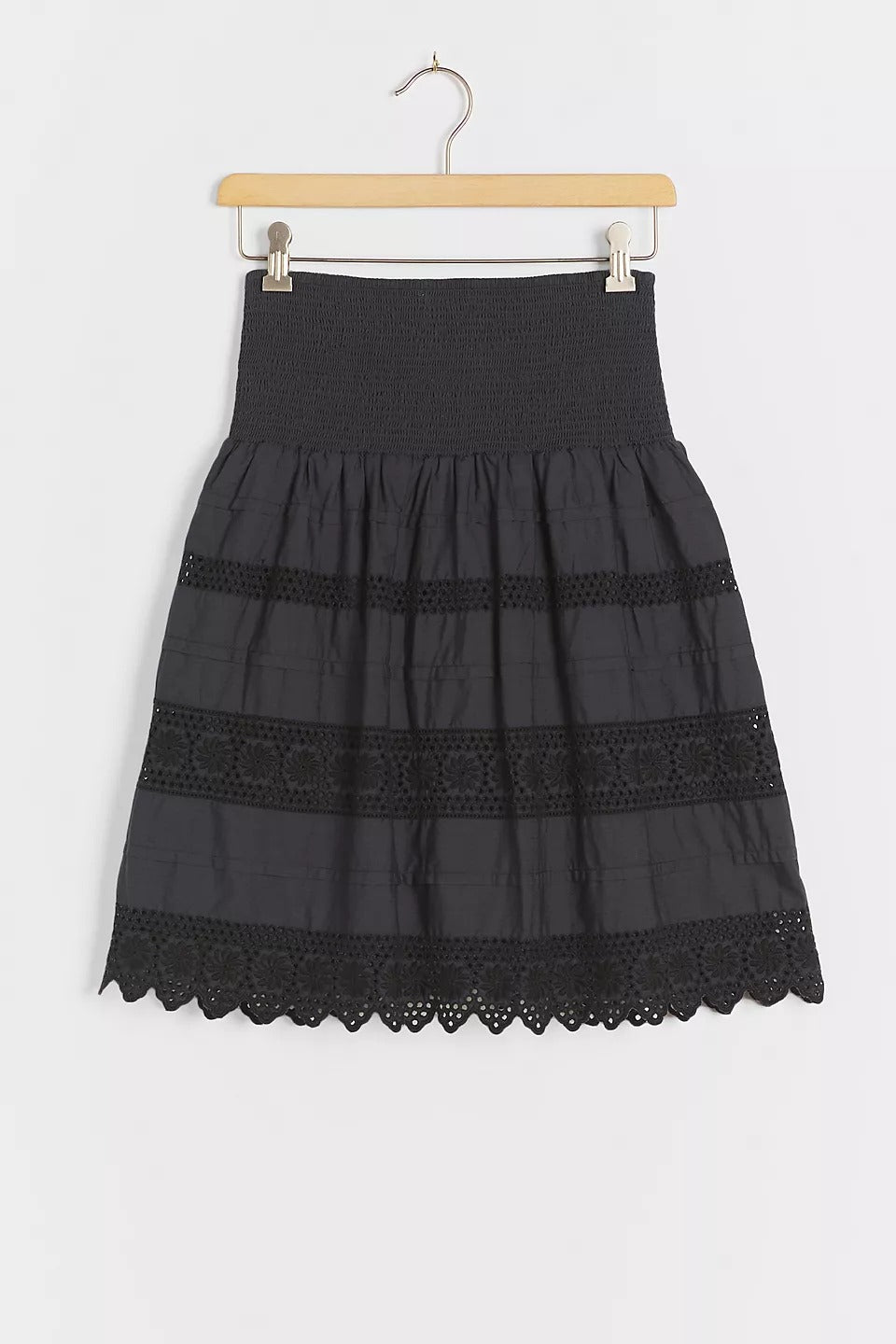 By Anthropologie Anisa Eyelet Mini Skirt