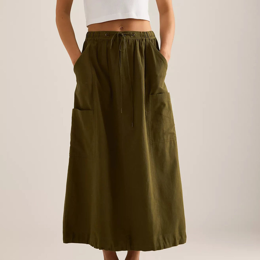 Damson Madder Anthropologie Vika Utility Midi Skirt