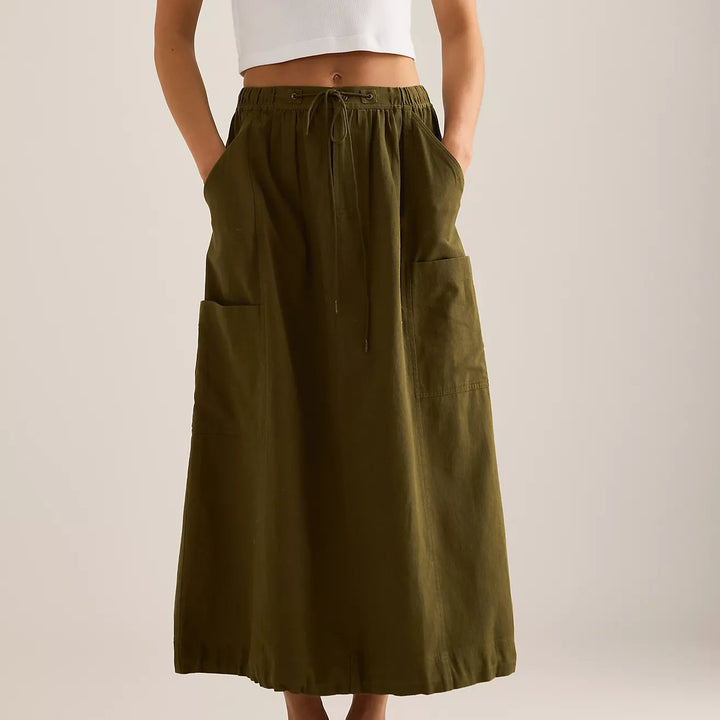 Damson Madder Anthropologie Vika Utility Midi Skirt