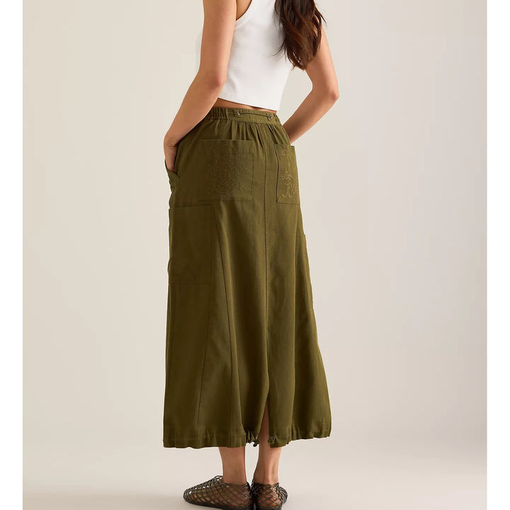 Damson Madder Anthropologie Vika Utility Midi Skirt