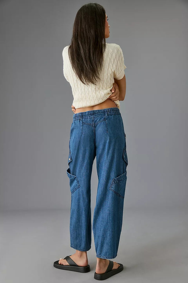 Anthropologie Pilcro Utility Curve Mid-Rise Relaxed-Leg Jeans Pants