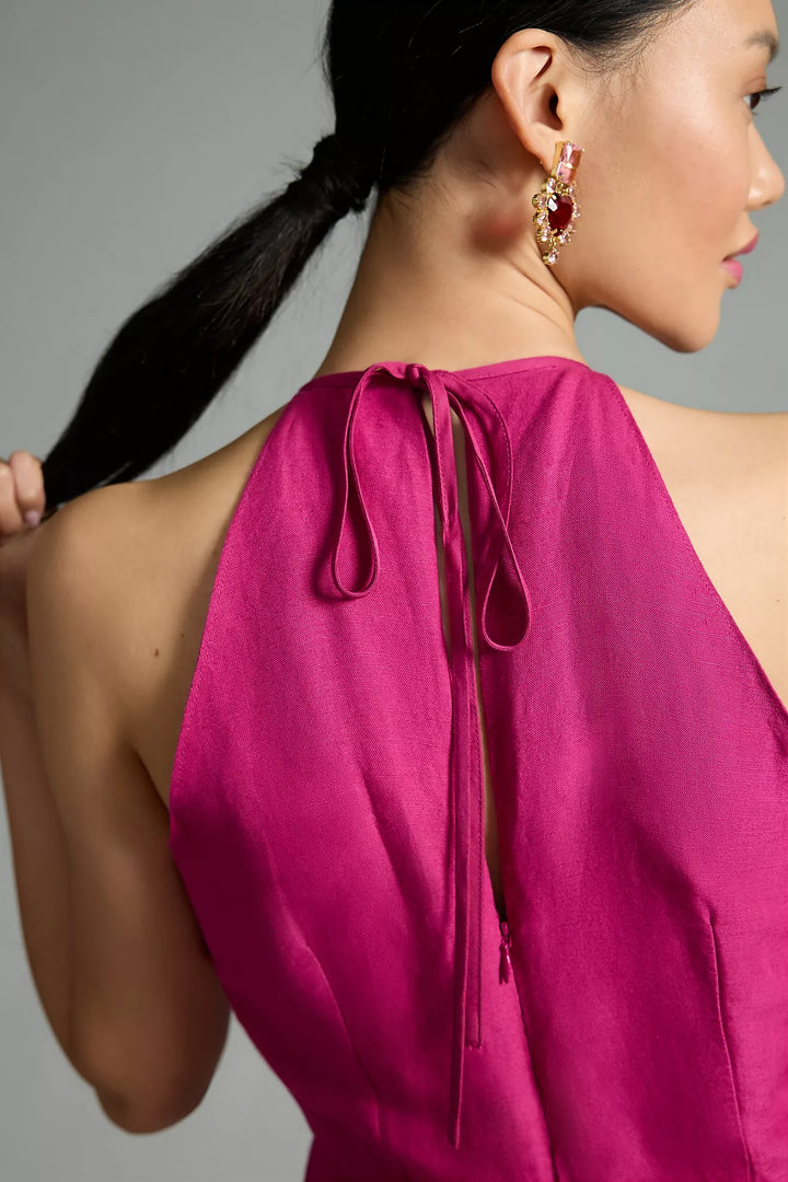 By Anthropologie Cutwork Linen Jumpsuit