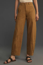 By Anthropologie The Carson Utility Barrel Pants