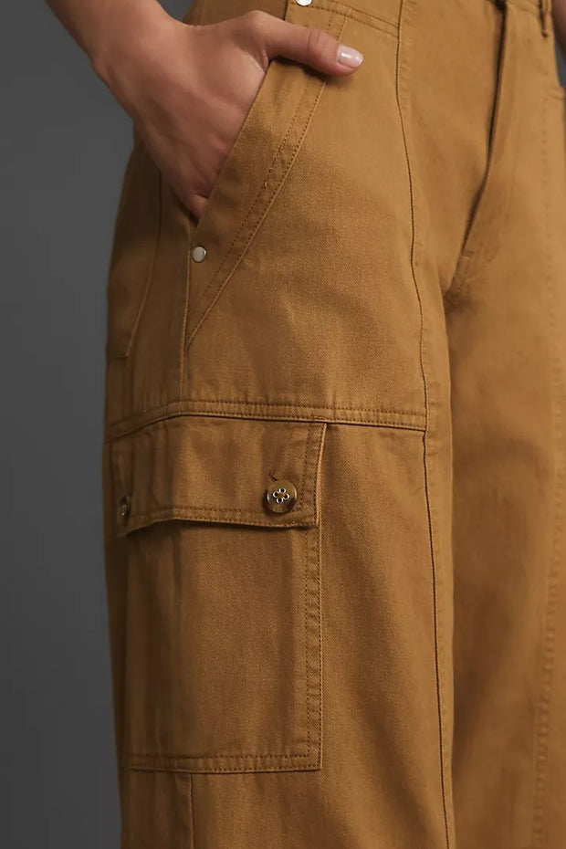 By Anthropologie The Carson Utility Barrel Pants