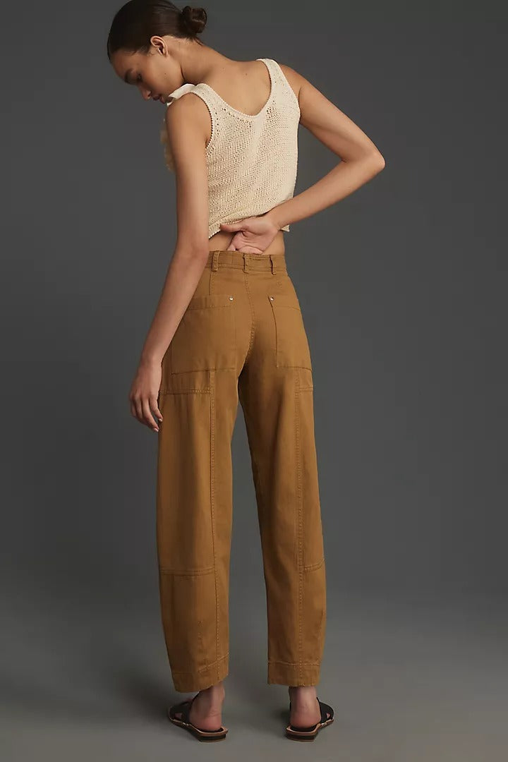 By Anthropologie The Carson Utility Barrel Pants