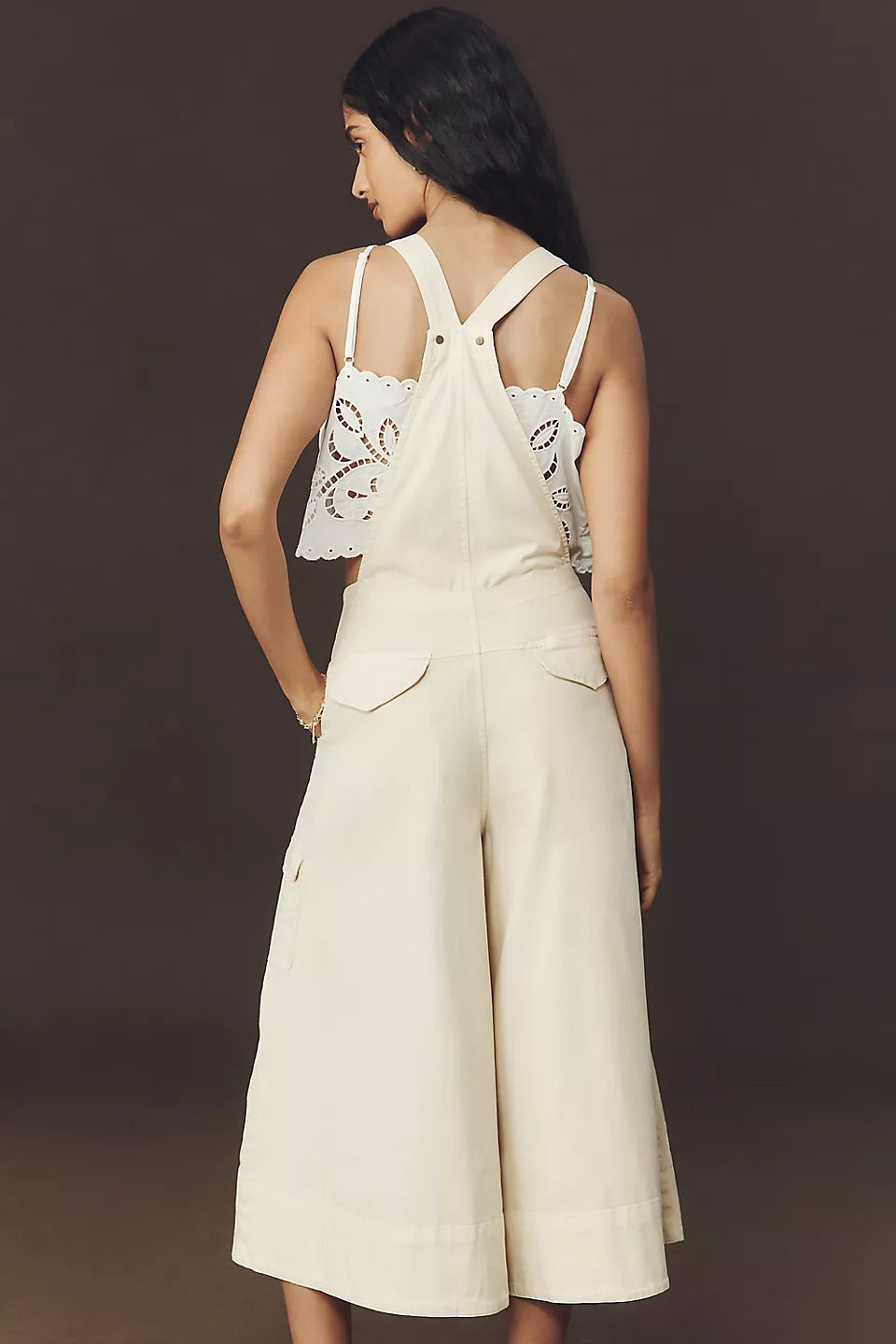 Anthropologie Pilcro Wide-Leg Crop Jumpsuit Dress