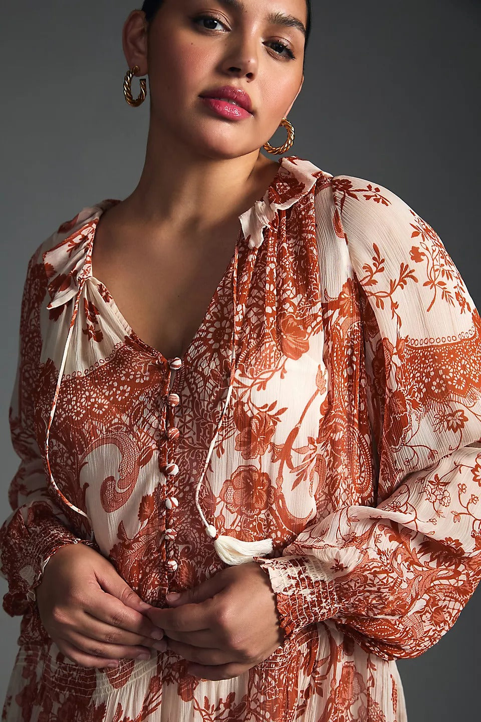 Anthropologie The Marais Printed Chiffon Mini Dress