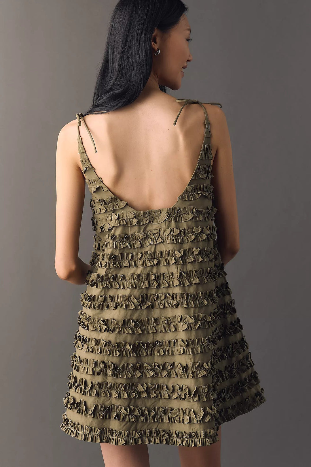 Damson Madder Anthropologie Leili Ruffle Mini Dress