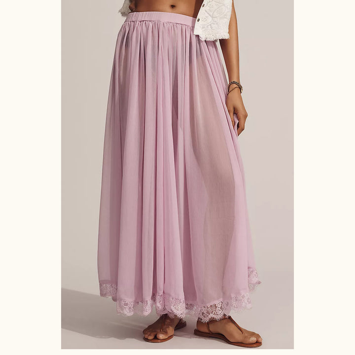 By Anthropologie Sheer Maxi Skirt