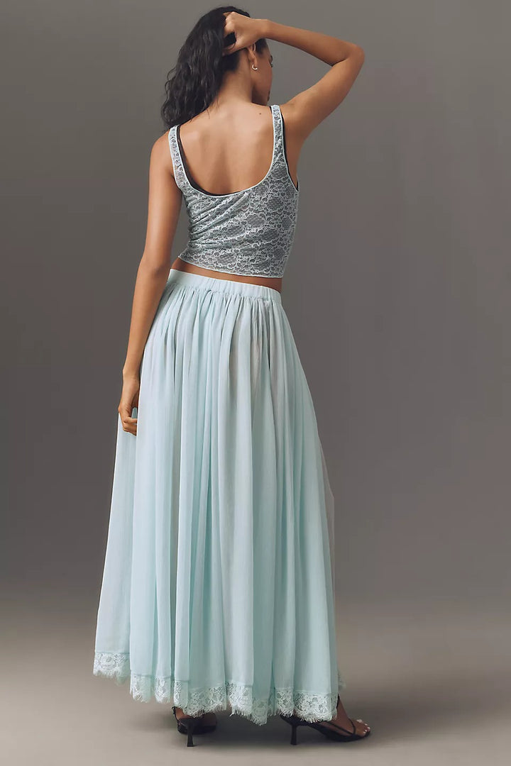 By Anthropologie Sheer Maxi Skirt