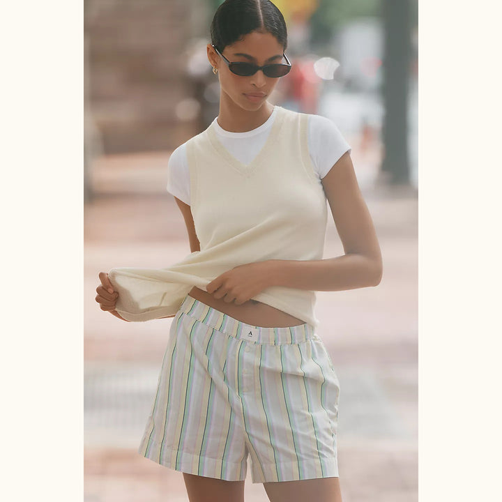 By Anthropologie The Wren Boxer Shorts