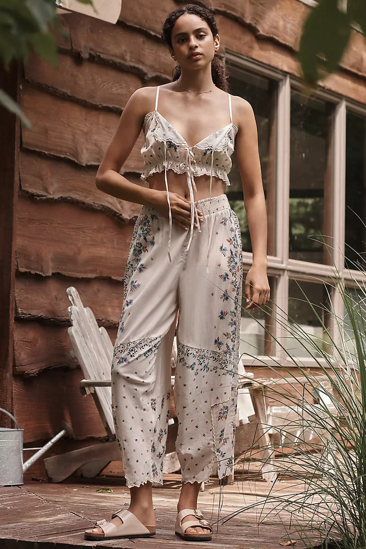 By Anthropologie Handkerchief Crop Tank Top