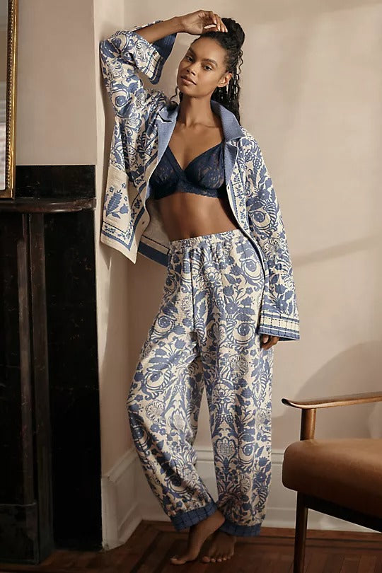 By Anthropologie Cozy Quilted Pajama Pants