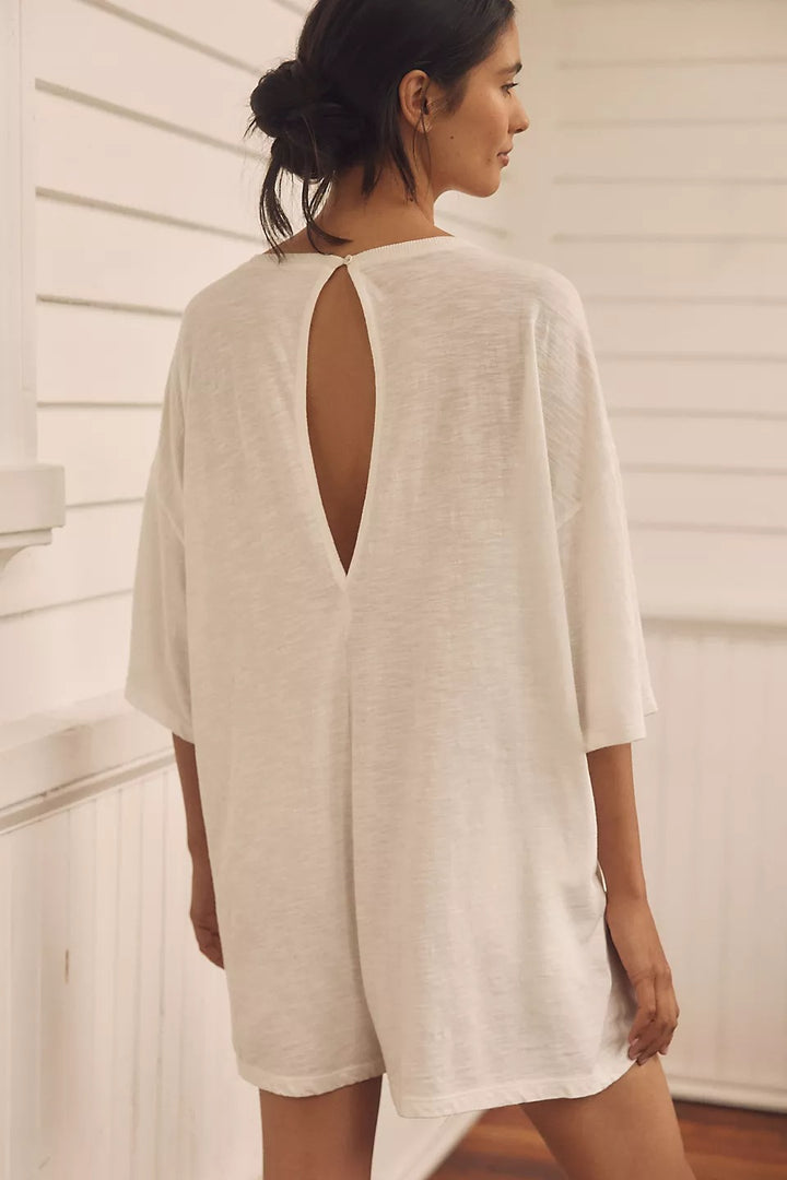 Anthropologie LyreBird Cotton Lace Twofer Romper