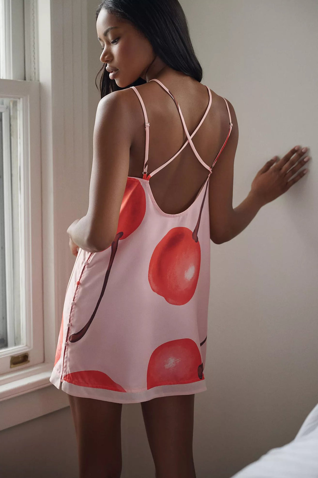 By Anthropologie Silky Mini Shift Dress