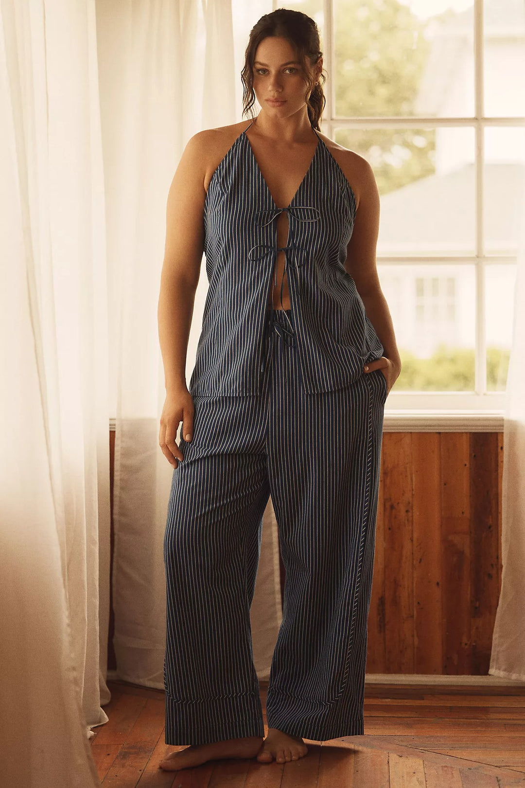 Anthropologie LyreBird Cotton Tie-Front Vest