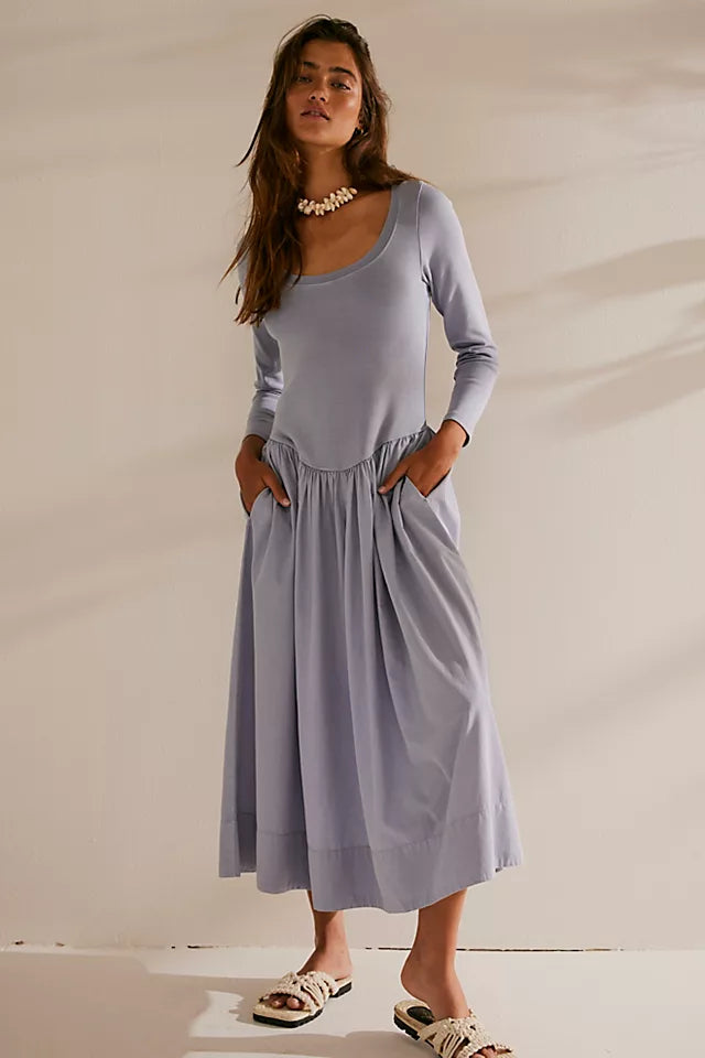 Free People Free-est Fp Beach Aelia Drop-Waist Midi Dress