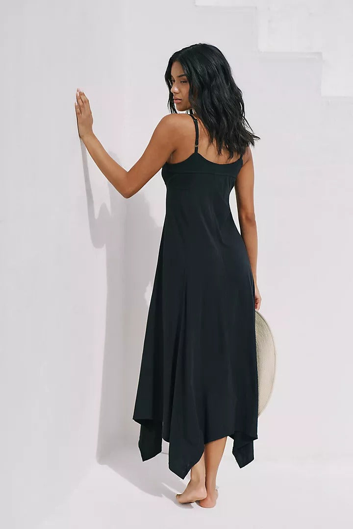 By Anthropologie Sleeveless Asymmetrical-Hem Midi Dress