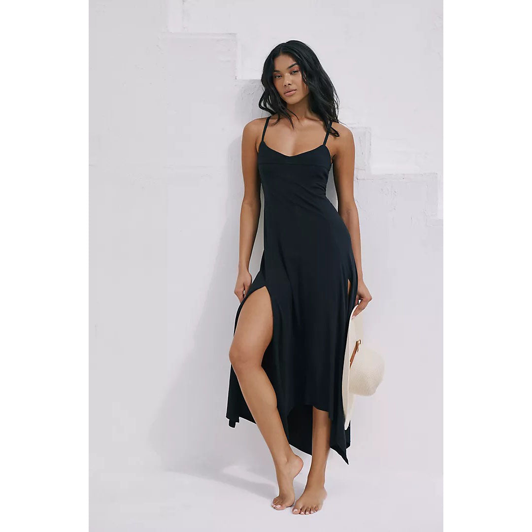 By Anthropologie Sleeveless Asymmetrical-Hem Midi Dress
