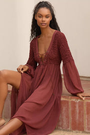 By Anthropologie Sheer Cover-Up Midi Dress