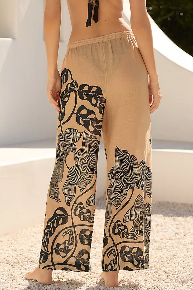 Anthropologie Grace Gillespie Linen Wide-Leg Pants