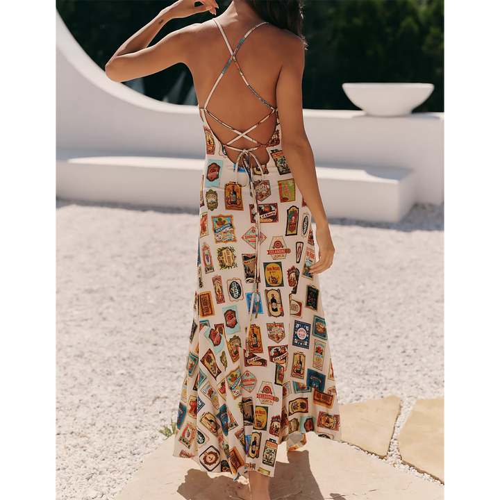 By Anthropologie Celandine Beaded Scoop-Neck Midi Dress