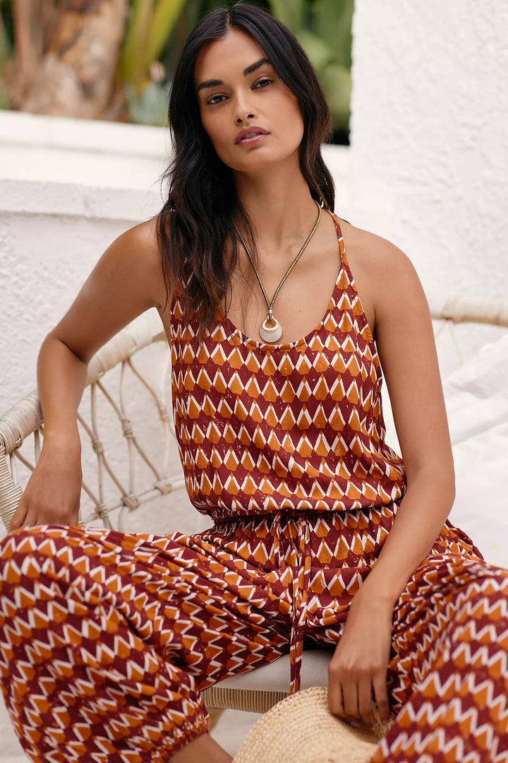 Anthropologie Graham Keegan Sleeveless Pintuck Jumpsuit