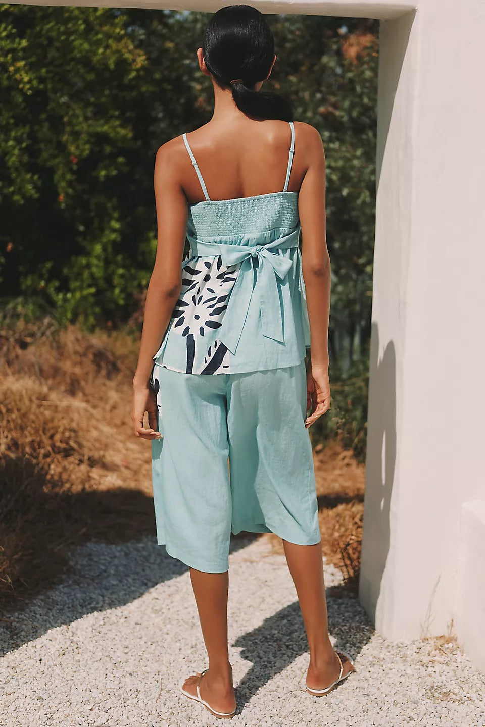 Anthropologie Suzanne Lustig x Celandine Linen Blend Strapless Top