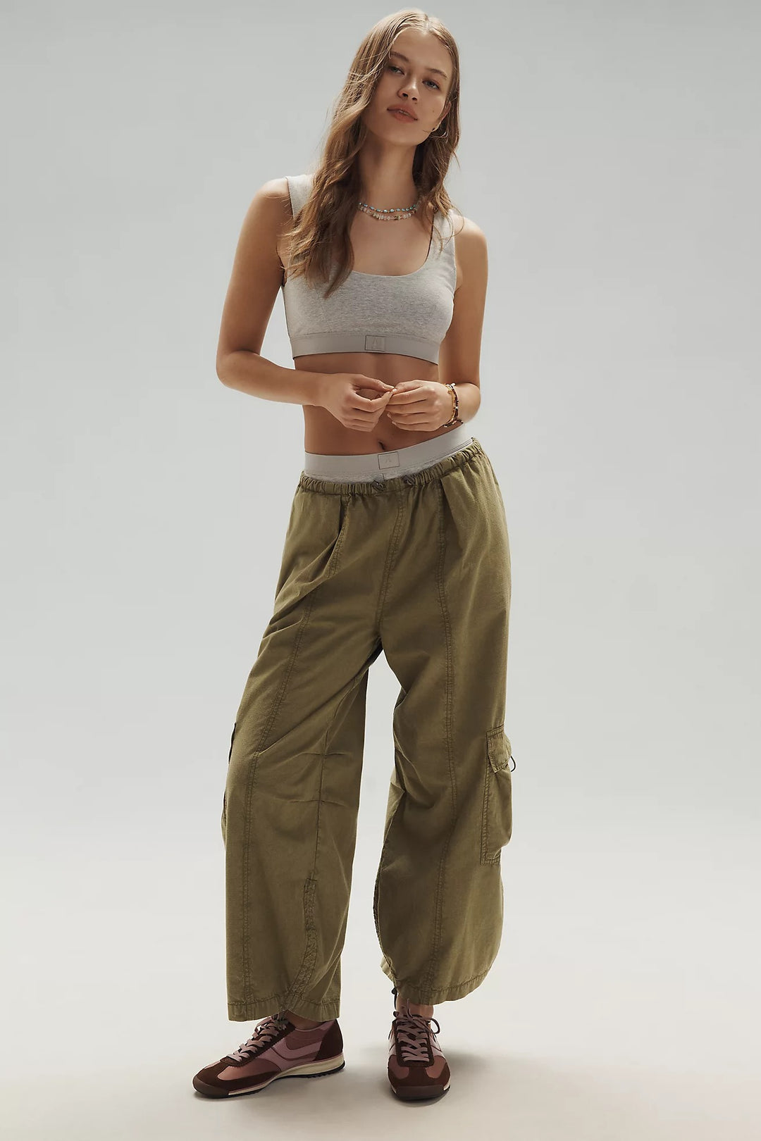 Daily Practice By Anthropologie Biennial Wide-Leg Cropped Cargo Pants