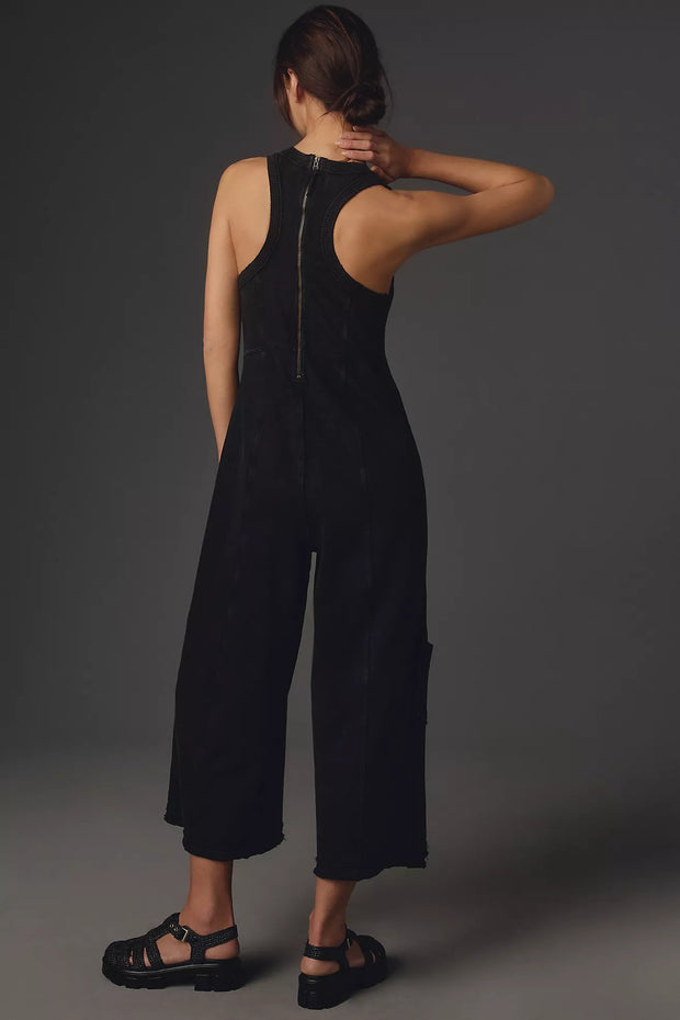 Daily Practice by Anthropologie Seamed Wide-Leg Jumpsuit