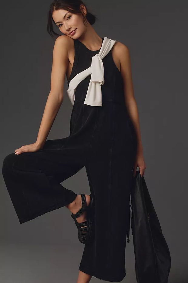 Daily Practice by Anthropologie Move Freely Seamed Wide-Leg Jumpsuit