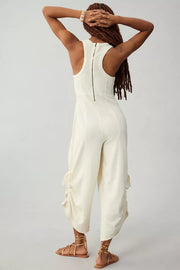 Daily Practice by Anthropologie Seamed Wide-Leg Jumpsuit