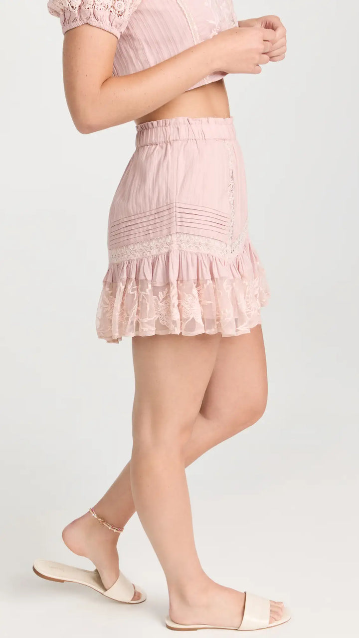 Loveshackfancy Eilish Mini Skirt