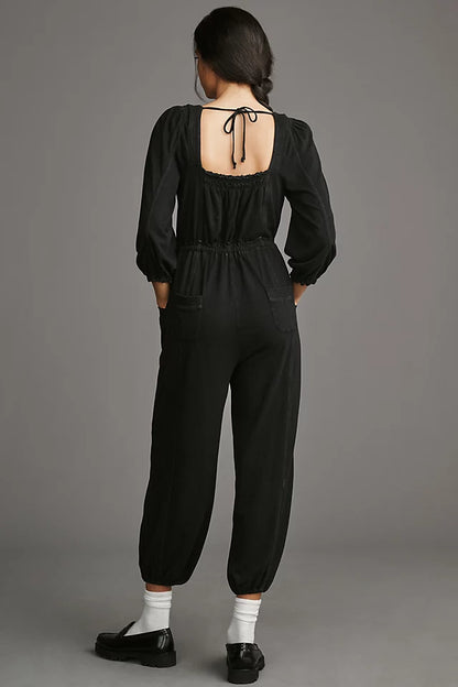 Daily Practice by Anthropologie Long-Sleeve Mayotte Jumpsuit