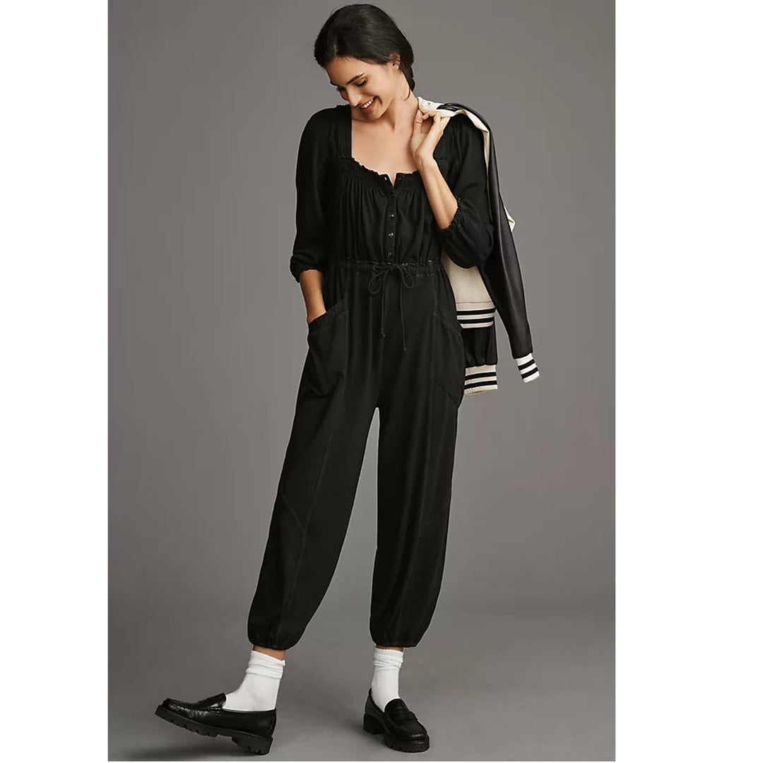 Daily Practice by Anthropologie Long-Sleeve Mayotte Jumpsuit