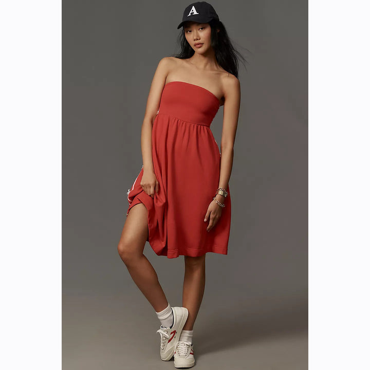 Daily Practice by Anthropologie Strapless Side Bow Tube Midi Dress