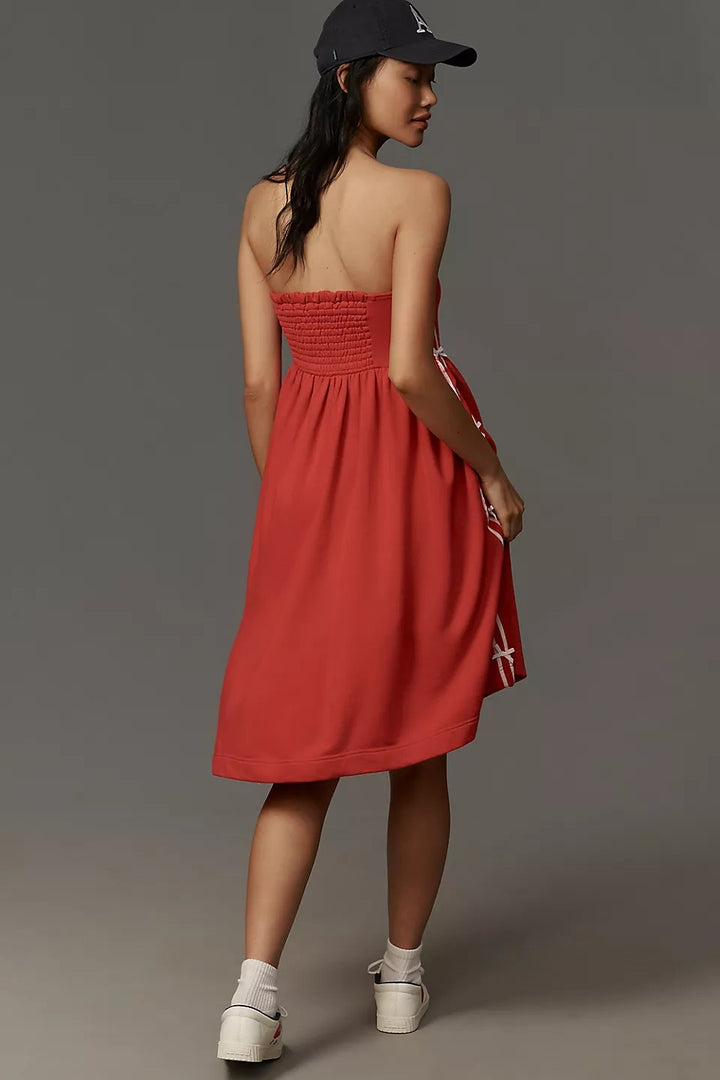 Daily Practice by Anthropologie Strapless Side Bow Tube Midi Dress