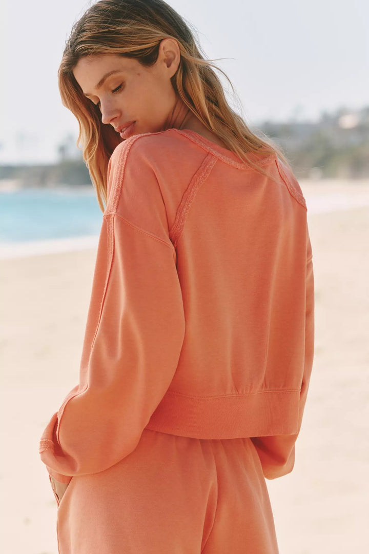 Anthropologie Daily Practice Pardon our Dust Crop Sweatshirt Top