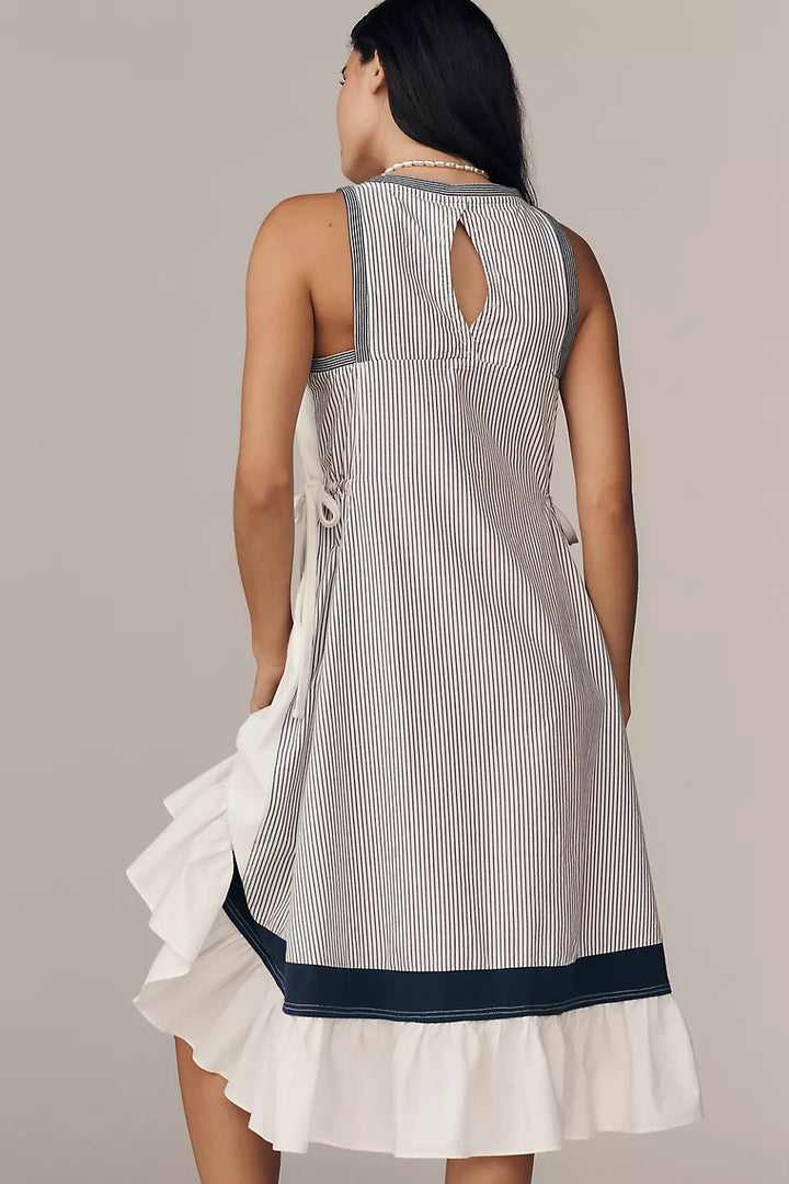 By Anthropologie Daily Practice Ball Toss Striped Midi Tank Dress