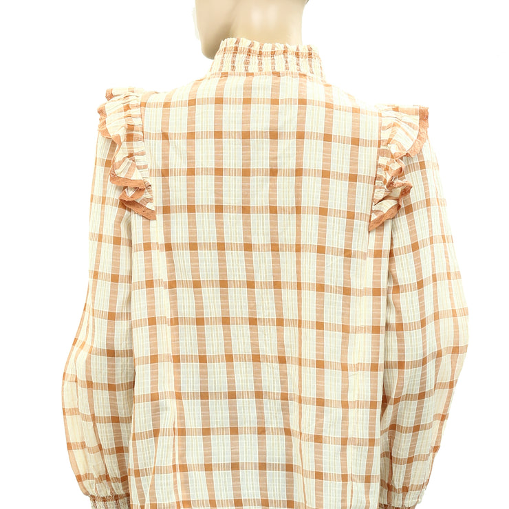 Sezane Marty Buttondown Shirt Blouse Top