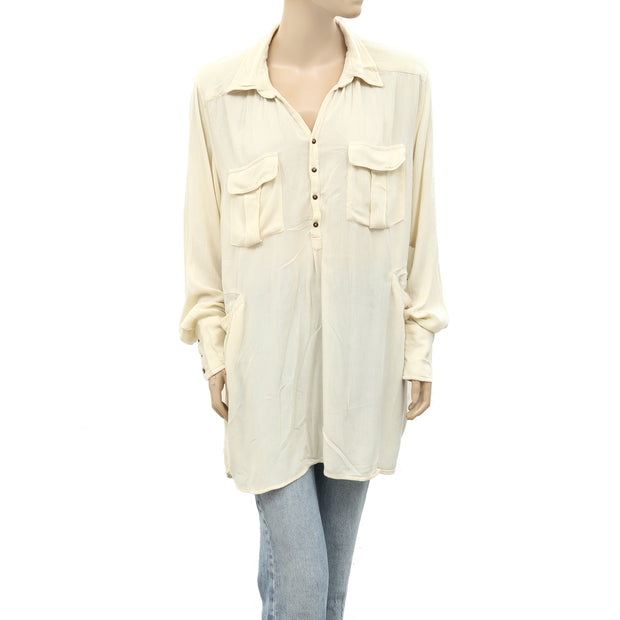 Free People FP One Sylas Tunic Solid Shirt Top