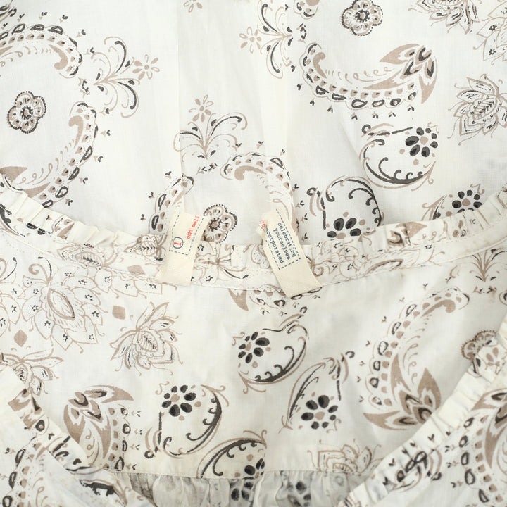 Odd Molly Anthropologie 花卉印花荷叶边衬衫上衣 S-1
