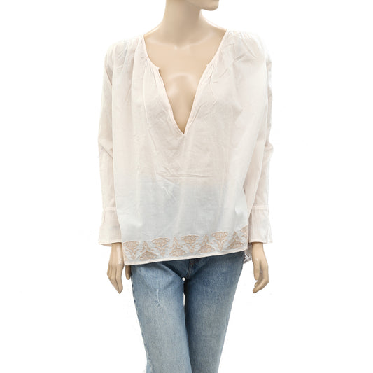 Odd Molly Anthropologie Embroidered Shirt Tunic Top