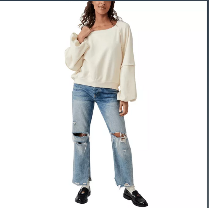 Free People Sweet Deets Sweatshirt Top
