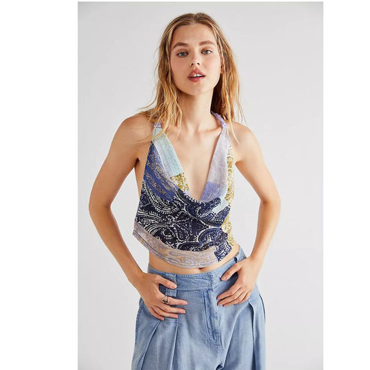 Free People Laila Cropped Tank Top